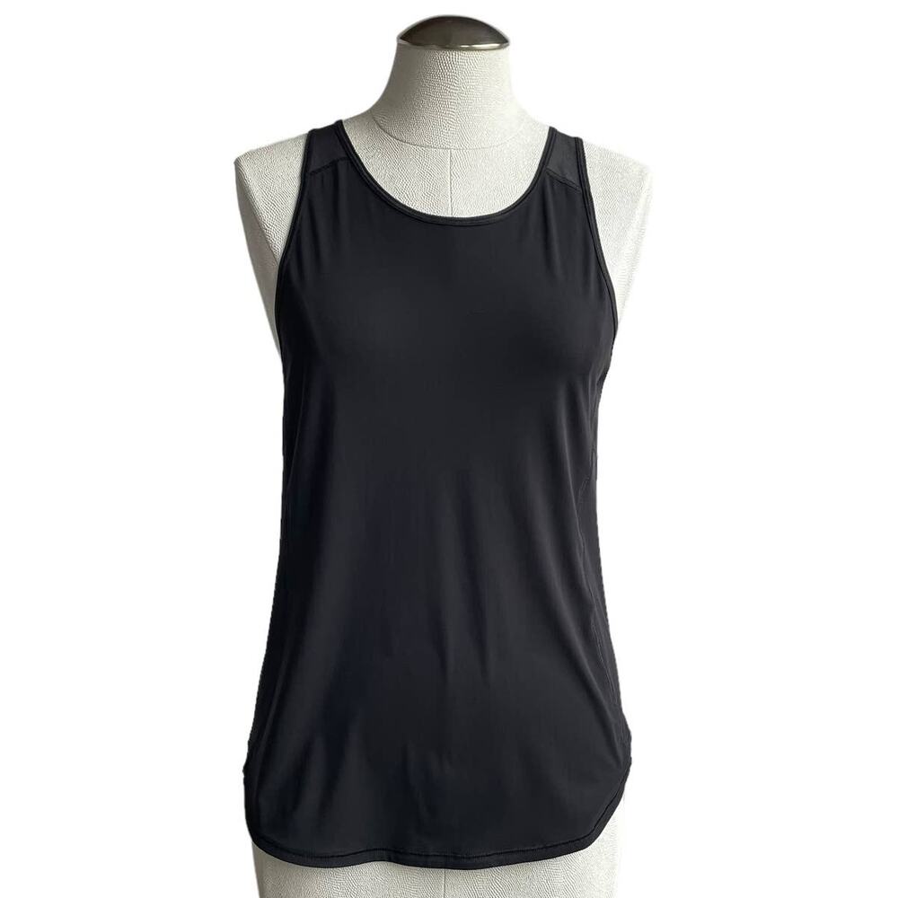 Women's Lululemon Black Sculpt Tank Sheer Mesh Sleeveless Activewear Top 4